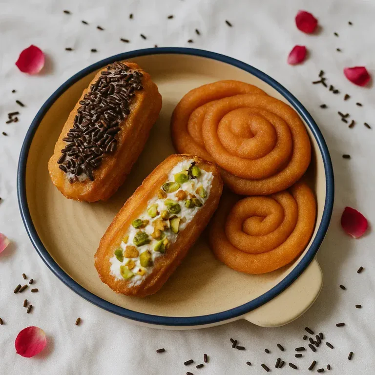 Paneer Jalebi Ice Cream Sandwich Recipe - Plattershare - Recipes, food stories and food lovers Paneer Jalebi Ice-cream Sandwich