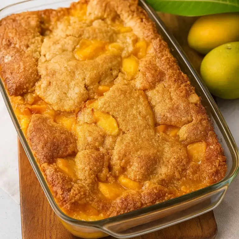 Easy Mango Cobbler with a Golden Crust - Plattershare - Recipes, food stories and food lovers Easy Mango Cobbler with a Golden Crust
