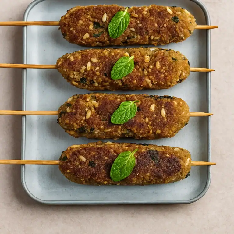 Vegetarian Mushroom Seekh Kebabs: A Delicious Indian Snack - Plattershare - Recipes, food stories and food lovers Vegetarian Mushroom Seekh Kebabs