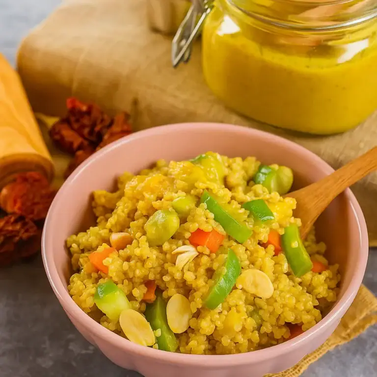 Crunchy Quinoa Salad With Chili Mustard Vinaigrette - Plattershare - Recipes, food stories and food lovers Crunchy Quinoa Salad With Chili Mustard Vinaigrette
