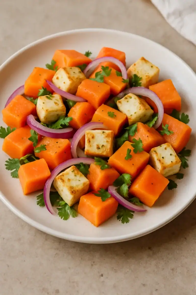 Refreshing Paneer and Papaya Salad Recipe - Plattershare - Recipes, food stories and food lovers Refreshing Paneer and Papaya Salad Recipe