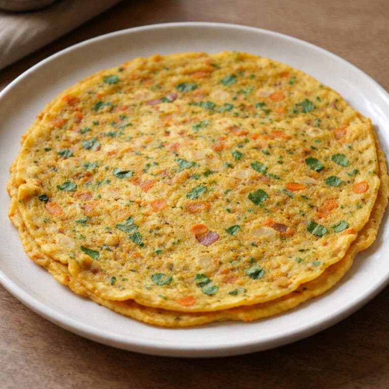 Vegetable Besan Pancake - Plattershare - Recipes, food stories and food lovers Vegetable Besan Pancake