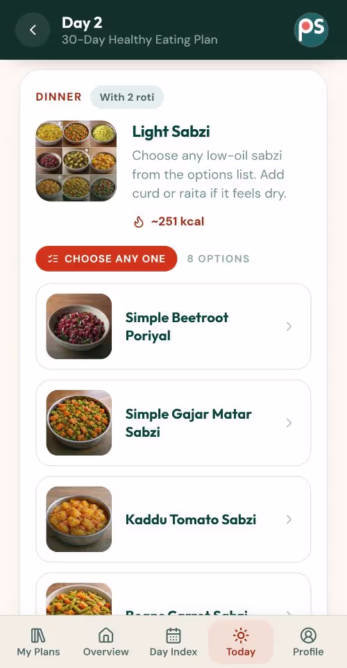 30-Day Structured Vegetarian Indian Meal Plan for Healthier Everyday Eating - Plattershare - Recipes, food stories and food lovers 30-Day Indian Meal Plan to Lose Weight Without Dieting a