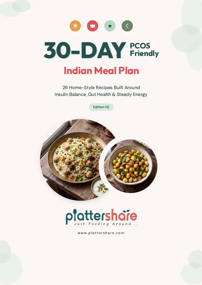 30-Day Indian Vegetarian Meal Plan Designed for PCOS - Plattershare - Recipes, food stories and food lovers 30-Day Indian Meal Plan to Lose Weight Without Dieting a