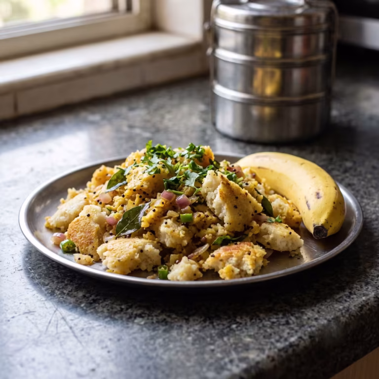 Idli Upma for Kids Tiffin - Plattershare - Recipes, food stories and food lovers Idli Upma for Kids Tiffin