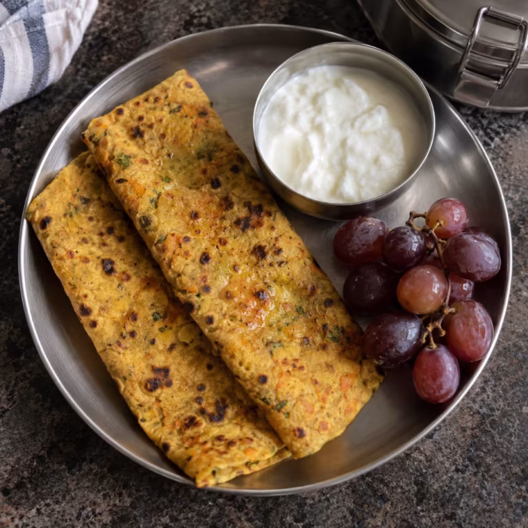 Vegetable Thepla for Kids Tiffin - Plattershare - Recipes, food stories and food lovers Vegetable Thepla for Kids Tiffin