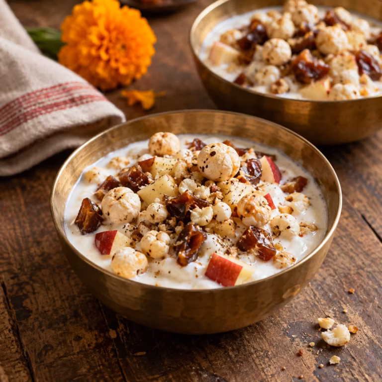 Fruit and Curd Bowl with Makhana Crunch - Plattershare - Recipes, food stories and food lovers Fruit and Curd Bowl with Makhana Crunch - Plattershare - Recipes, food stories and food lovers
