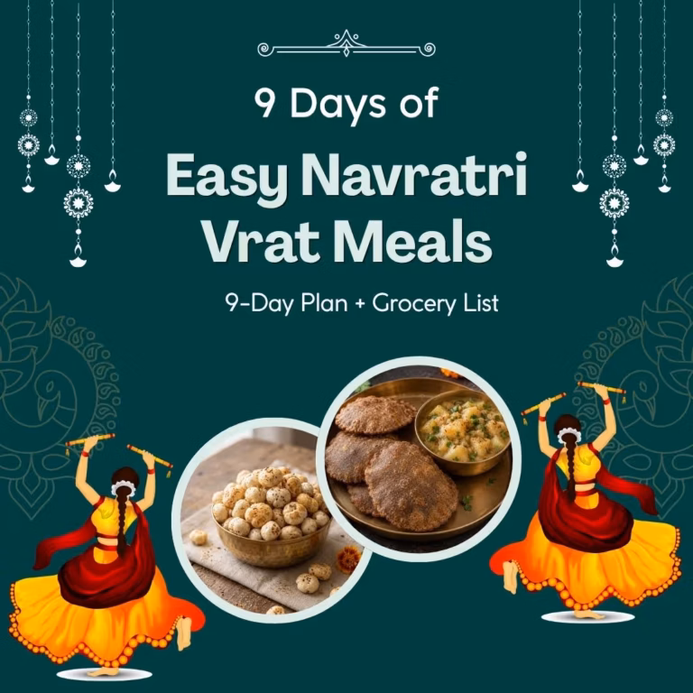 Meal Plans & Courses - Plattershare - Recipes, food stories and food lovers 9 Days of Easy Navratri Vrat Meals: 15 Recipes + 9-Day Plan + Grocery List