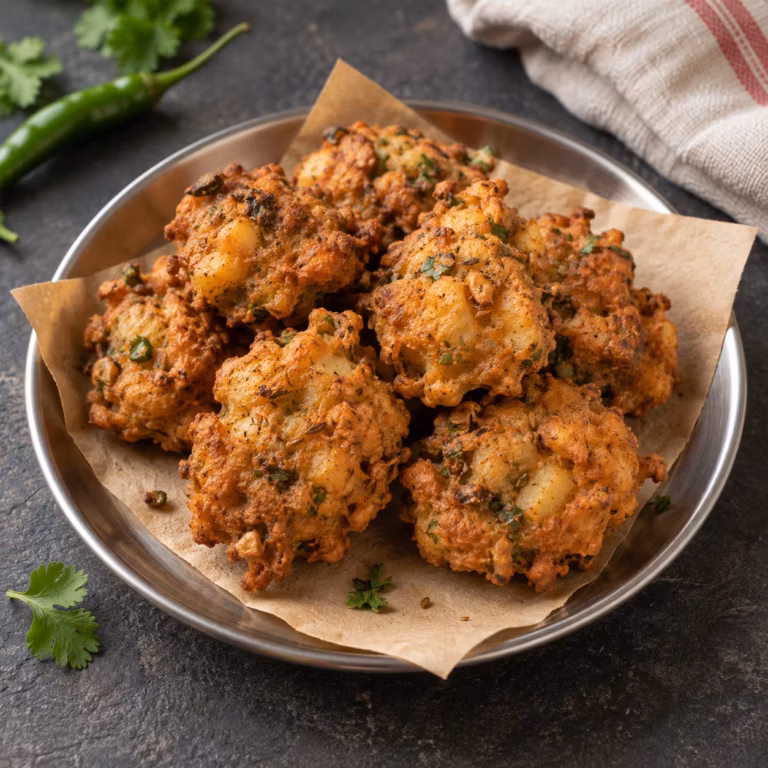 Singhare Pakode - Plattershare - Recipes, food stories and food lovers Singhare Pakode