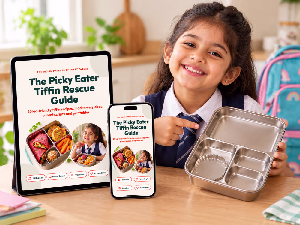 The Picky Eater Tiffin Rescue Guide - Plattershare - Recipes, food stories and food lovers A smiling schoolgirl enjoying her tiffin