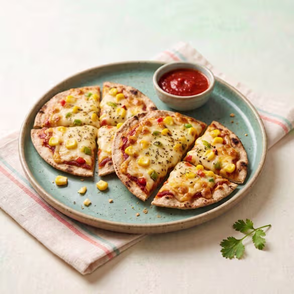 The Picky Eater Tiffin Rescue Guide - Plattershare - Recipes, food stories and food lovers Roti Pizza with hidden veg sauce