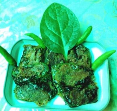 Malabar Spinach Wraps with Savory Potato-Paneer Filling.