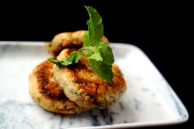 Delicious vegetarian Dahi Ke Kawab from Lucknow, showcasing tender, flavorful spiced yogurt patties.