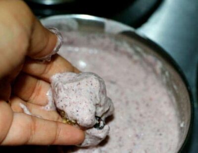 Black Rice Boorelu with Dry Fruits & Nuts, a tasty Indian sweet dessert.