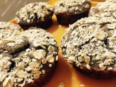 Healthy Banana Oat Surprise Muffins (Under 100 Calories).