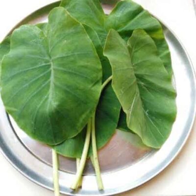 Bengali Taro Leaves Bar (Arbi) - a nutritious and flavorful brunch recipe featuring fresh taro leave.