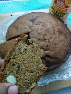 Almond cranberry cake with a moist texture, perfect for tea time.