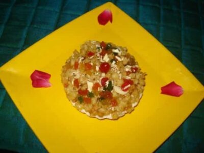 Indian Paneer Gond Pie: A Sweet and Crunchy Delight.