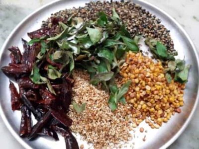 Authentic Nellai Milagai Podi (Idli Podi): A South Indian Spice Blend.