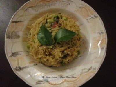 Fragrant Methi Muttar Pulav - a flavorful rice dish with fenugreek and peas. Perfect for a hearty, a.