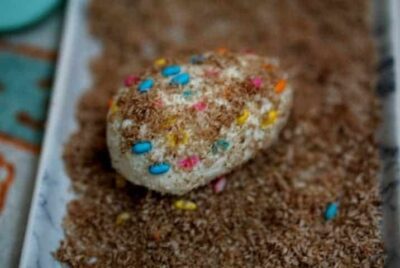 Delicious paneer Easter eggs filled with choco-coconut, perfect for festive celebrations and sweet c.