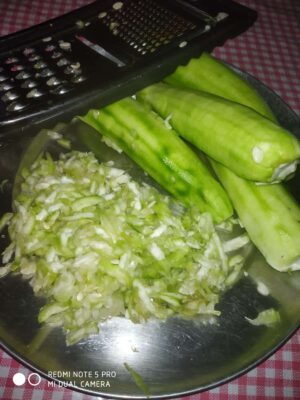 Aloo Bukhara with sponge gourd