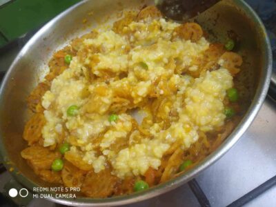 Lotus stems with moong dal