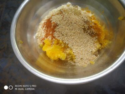 Pumpkin with taro leaves