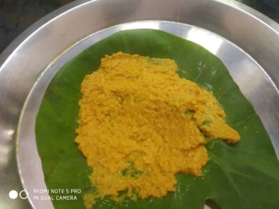 Pumpkin with taro leaves