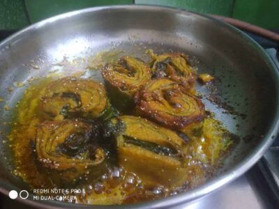 Pumpkin with taro leaves