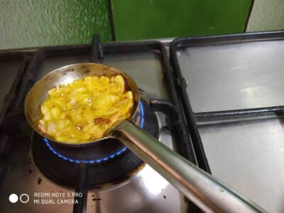 Gaati kochu bharta (taroroots)