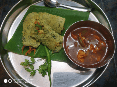 Fenugreek steamed veg wrap