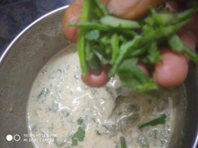Moong chilla with ajwain leaves